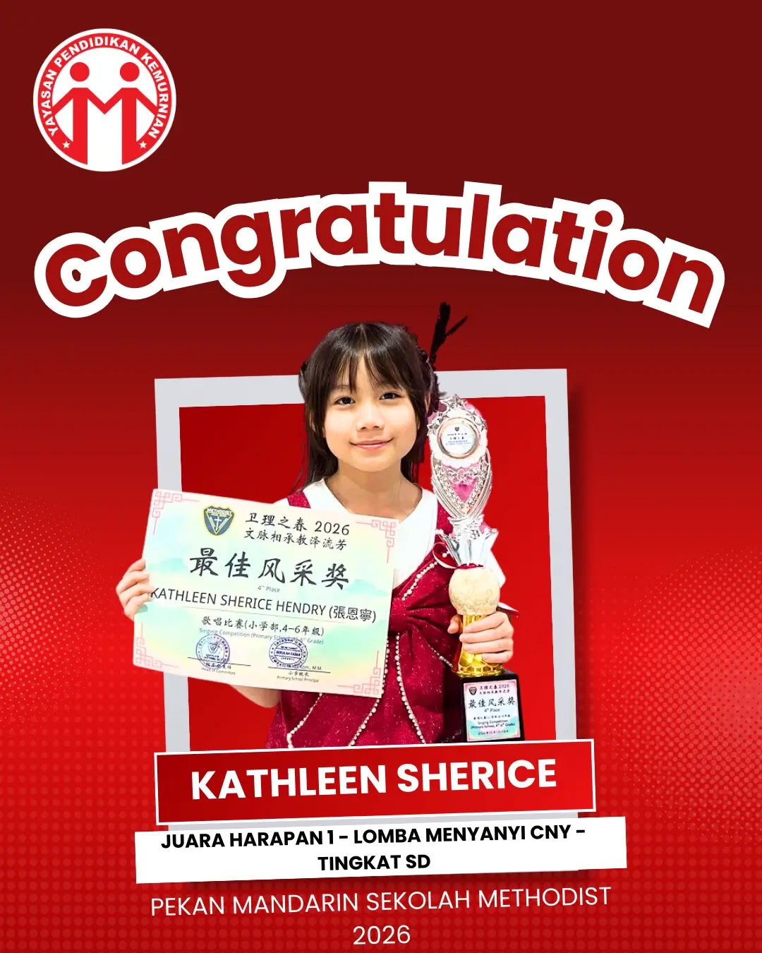 Juara Harapan 1 - Lomba Menyanyi CNY